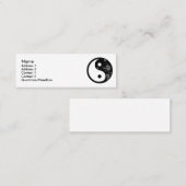 Visite Mini Carte de profil Yin Yang Floral Noir (Devant / Derrière)