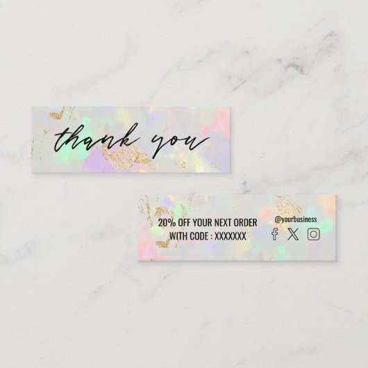 Visite Mini carte de réduction opal gemstone (Devant / Derrière)