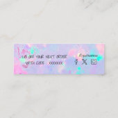 Visite Mini carte de réduction opale violet gemstone (Dos)