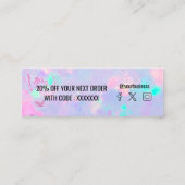 Visite Mini carte de réduction opale violet gemstone (Dos)