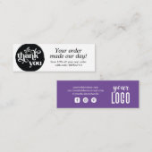 Visite Mini Carte de remerciements circulaire de commande pers (Devant / Derrière)