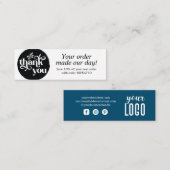 Visite Mini Carte de remerciements circulaire de commande pers (Devant / Derrière)