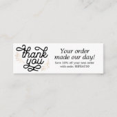 Visite Mini Carte de remerciements de commande personnalisée d (Devant)
