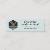 Visite Mini Carte de remerciements de commande personnalisée d (Devant)