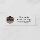 Visite Mini Carte de remerciements de commande personnalisée m (Devant)