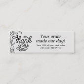 Visite Mini Carte de remerciements de commande personnalisée v (Devant)