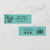 Visite Mini Carte de remerciements de commande personnalisée v (Devant / Derrière)