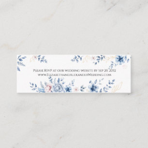 Visite Mini Carte de réponse incluse pour site web de mariage