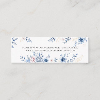 Visite Mini Carte de réponse incluse pour site web de mariage