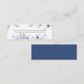 Visite Mini Carte de réponse incluse pour site web de mariage  (Devant / Derrière)