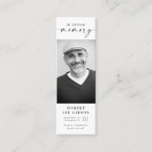 Visite Mini Carte de Signet commémorative de l'enterrement (Devant)