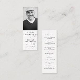Visite Mini Carte de Signets commémoratifs en mémoire d'amour