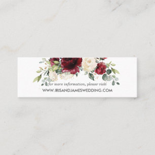 Visite Mini Carte de site Web du Mariage Floral de Bourgogne M