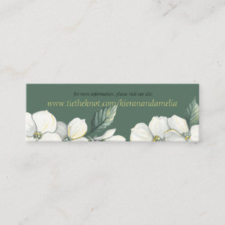 Visite Mini Carte de site Web Mariage Dogwood Blooms