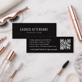 Visite Mini Carte de soins après-cils avec code QR moderne