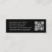 Visite Mini Carte de soins après-cils avec code QR moderne (Dos)