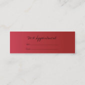 Visite Mini carte de styliste (Dos)