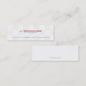 Visite Mini Carte de visite| Indicateur À damiers (Devant / Derrière)