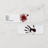 Visite Mini Carte d'éclaboussure de sang (Devant / Derrière)