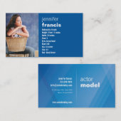 Visite Mini carte d'élém. de croisement bleu (Devant / Derrière)