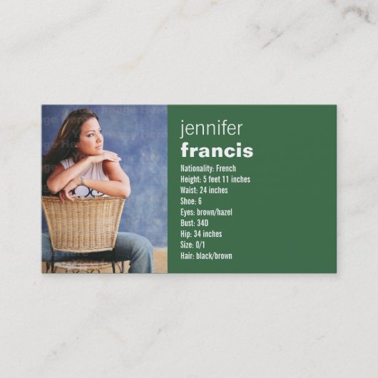 Visite Mini carte d'élém. de croisement vert (Devant)