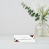 Visite Mini Carte d'enregistrement de la mariée florale orange (Debout devant)