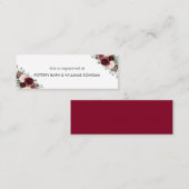 Visite Mini Carte d'enregistrement de la mariée floue de Bourg (Devant / Derrière)