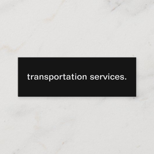 Visite Mini Carte d'entreprise de services de transport (Devant)