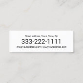 Visite Mini Carte d'icône en forme de plan simple mécanique d' (Dos)