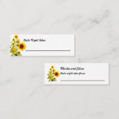 Visite Mini Carte d'idée de la nuit du tournesol (Devant / Derrière)