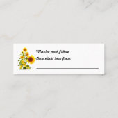 Visite Mini Carte d'idée de la nuit du tournesol (Dos)