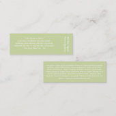 Visite Mini Carte d'ingrédient de jasmin (Devant / Derrière)