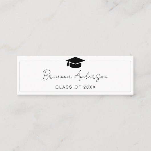 Visite Mini Carte d'insertion de code QR de diplôme (Devant)