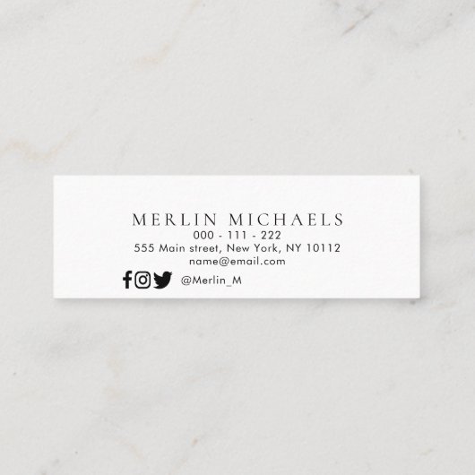 Visite Mini Carte d'insertion de nom de graduation tendance (Dos)