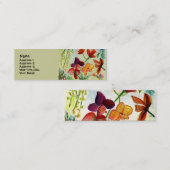 Visite Mini Carte d'or de profil d'orchidée (Devant / Derrière)