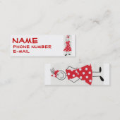 Visite Mini Carte du profil de petite fille (Devant / Derrière)