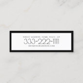 Visite Mini Carte encadrée noire et blanche de notaire (Dos)