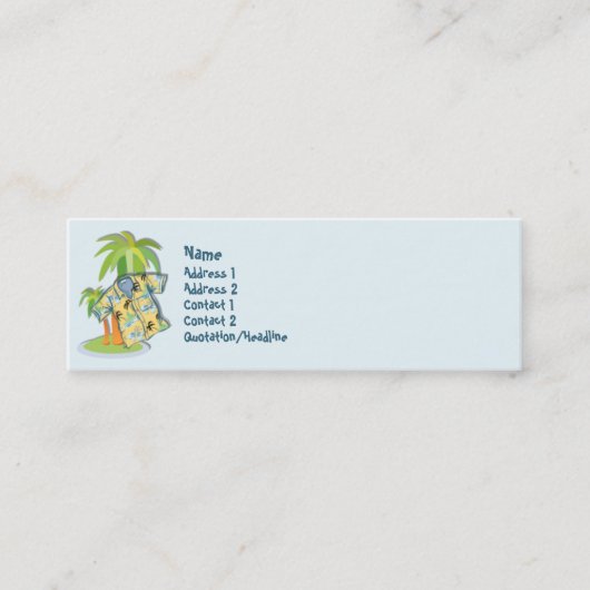 Visite Mini Carte faite sur commande de profil de chemise (Devant)