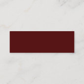 Visite Mini Carte faite sur commande de profil de signe de (Dos)