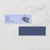 Visite Mini Carte féerique de profil de champignon bleu de KRW (Devant / Derrière)