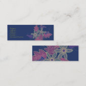 Visite Mini Carte florale Antiqued de profil (Devant / Derrière)
