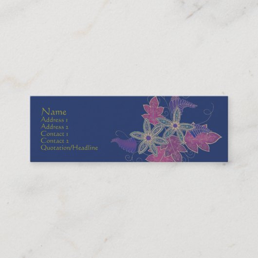 Visite Mini Carte florale Antiqued de profil (Devant)