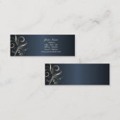 Visite Mini Carte florale élégante de profil de remous (Devant / Derrière)