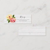 Visite Mini carte florale en bois rustique de site Web de (Devant / Derrière)