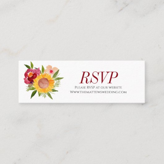 Visite Mini Carte florale rustique de site Web de rvsp de (Devant)