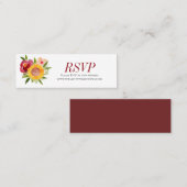 Visite Mini Carte florale rustique de site Web de rvsp de (Devant / Derrière)