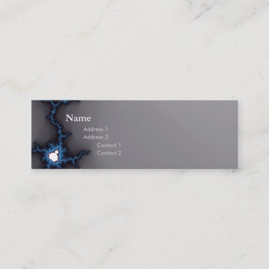 Visite Mini carte foncée de profil de fractale chic de geek (Devant)