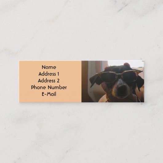VISITE MINI CARTE FRAÎCHE DE PROFIL DE CHIEN (Devant)