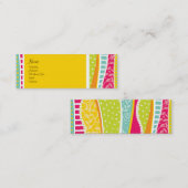 Visite Mini Carte géniale colorée de profil (Devant / Derrière)