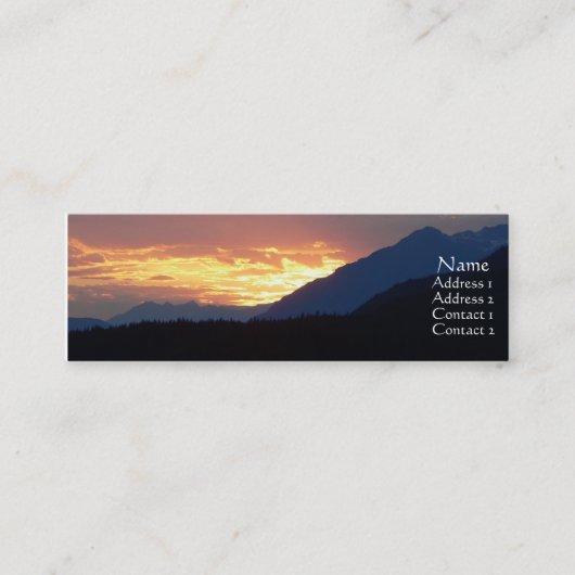 Visite Mini Carte intérieure de profil de coucher du soleil de (Devant)